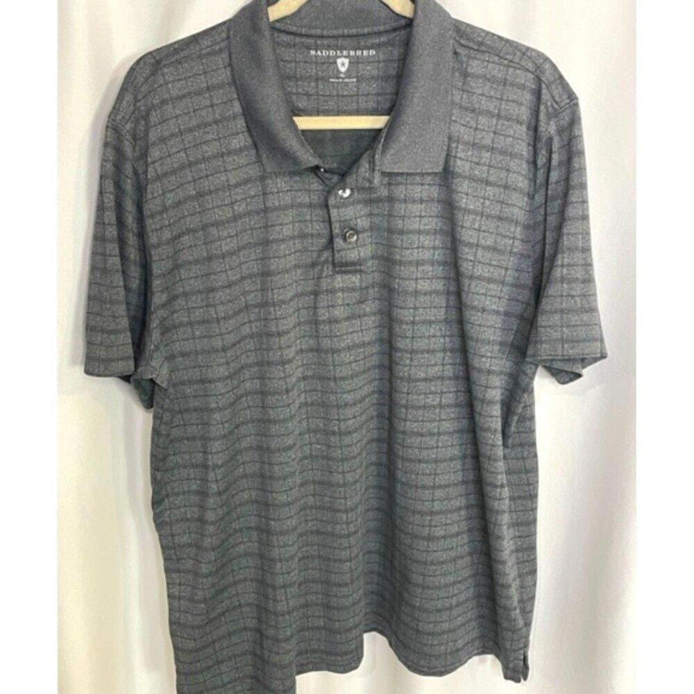 Saddlebred Polo Gray Dress Shirt Men's Size XL
